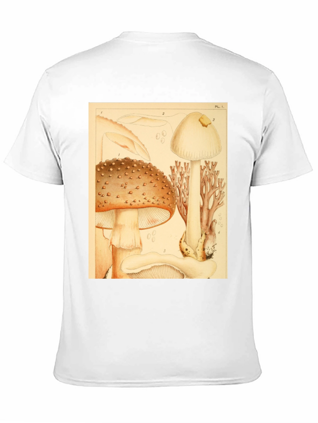 Mushroom Print T-Shirt - Nature Inspired Tee