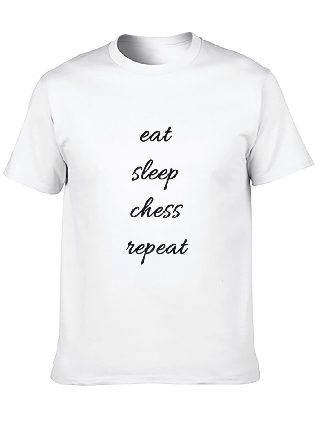 Eat Sleep Chess Repeat Black Graphic Tee