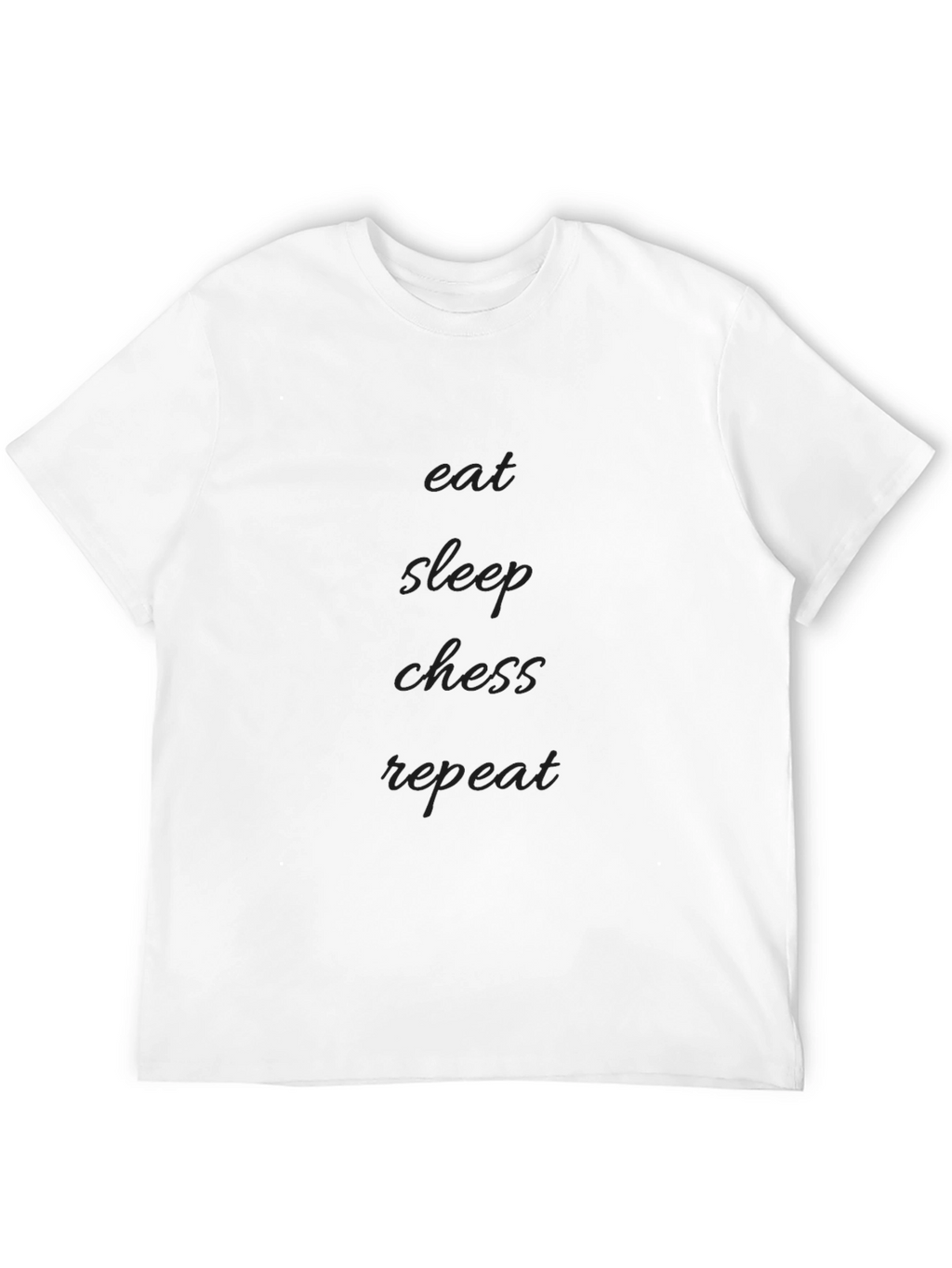 Eat Sleep Chess Repeat Black Graphic Tee