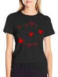 Sweet Heart Valentines Day Black T-shirt