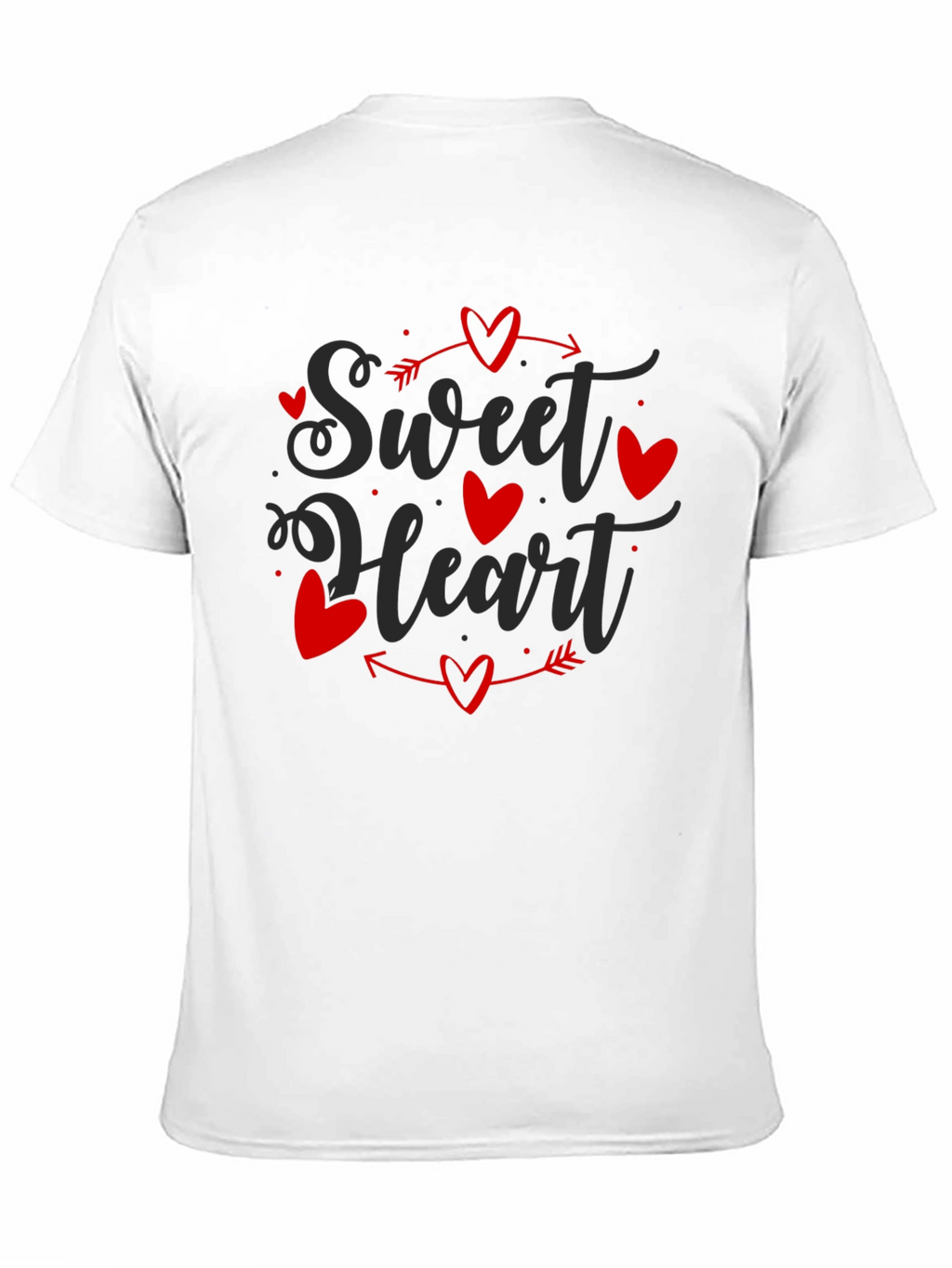Sweet Heart Valentines Day Black T-shirt