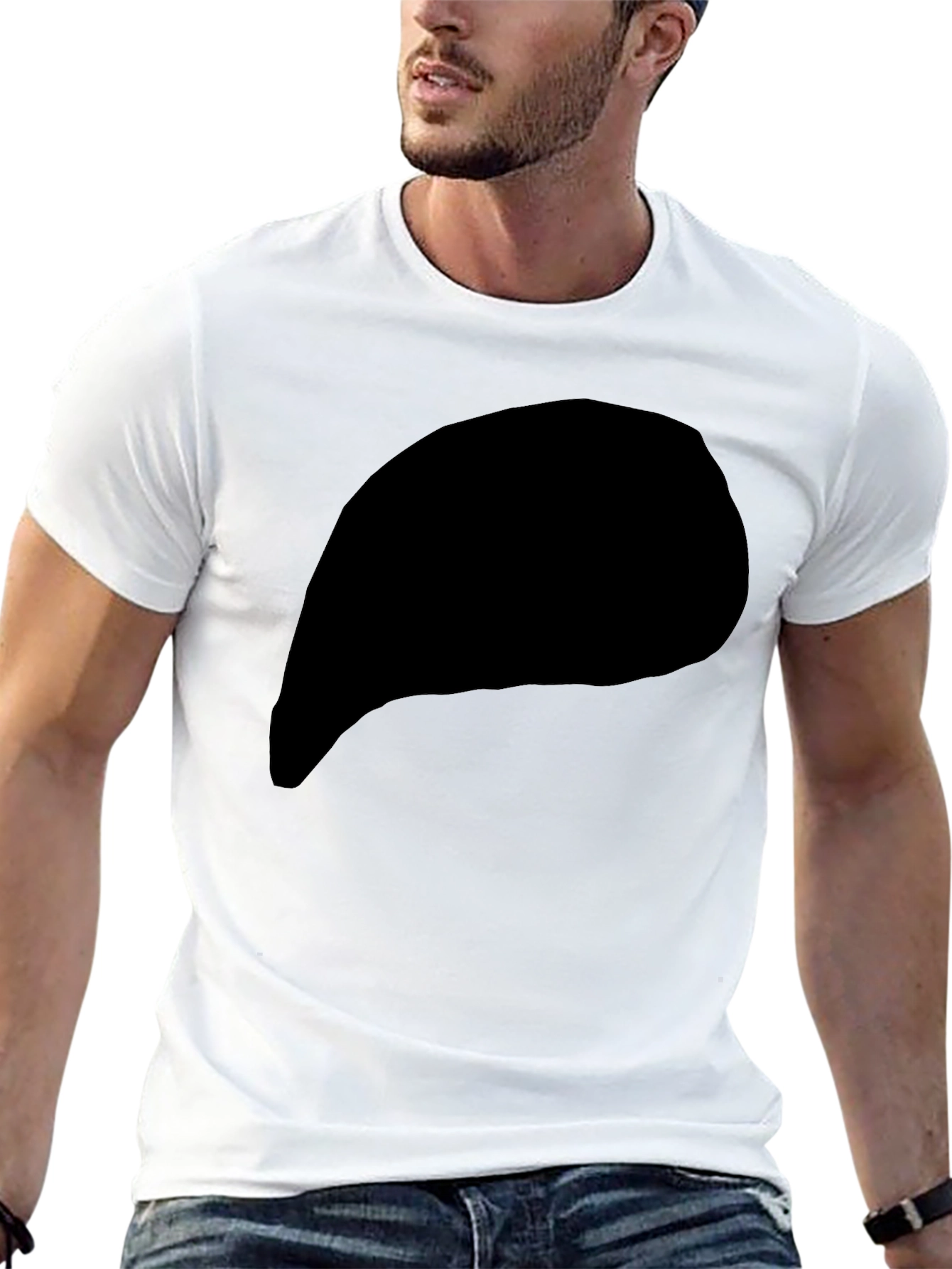 Mens Casual Black Short Sleeve T-Shirt
