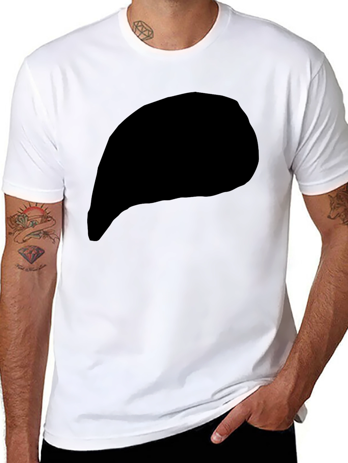 Mens Casual Black Short Sleeve T-Shirt