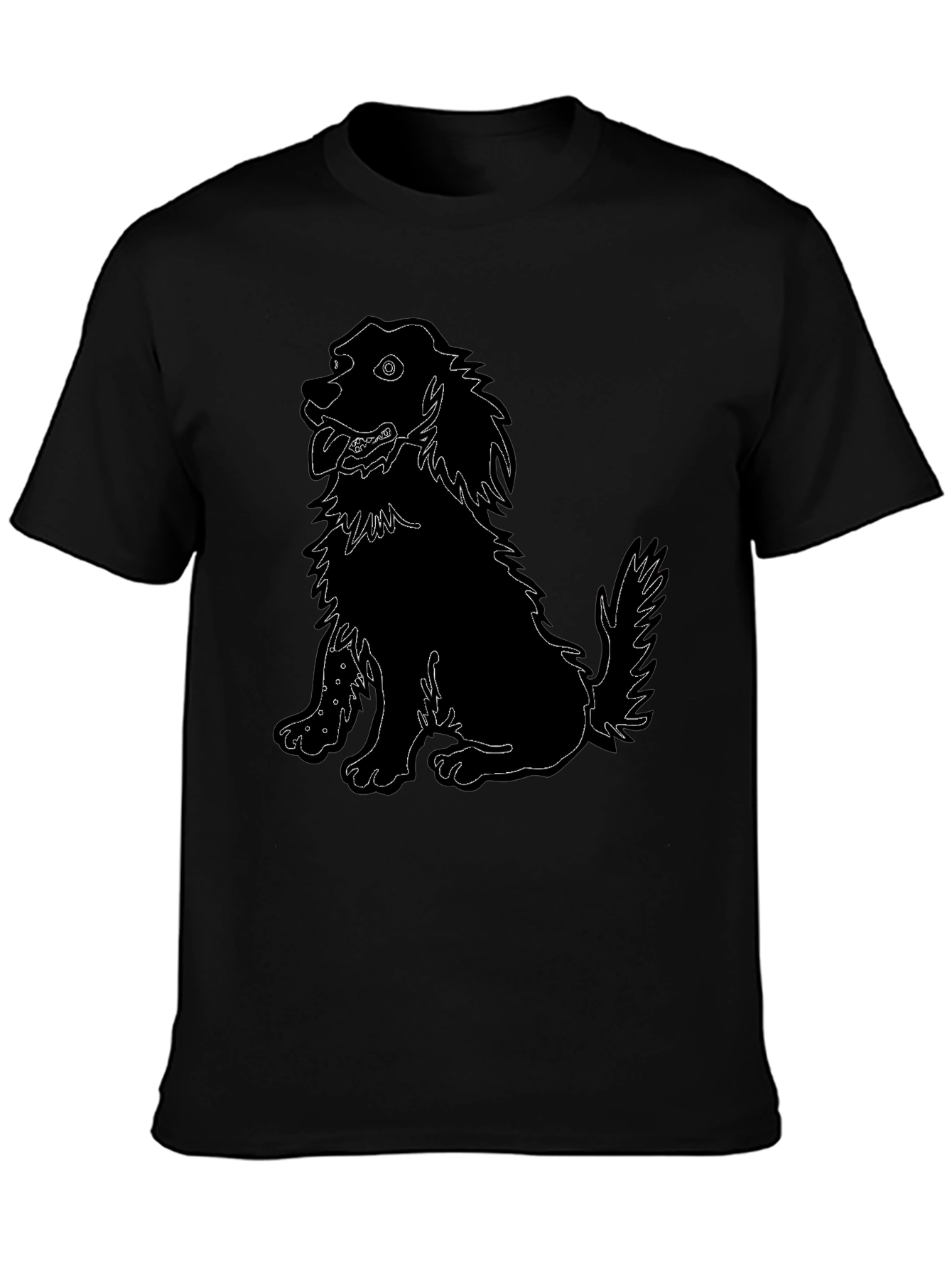 Black Dog Graphic Tee - Unique Pet Lovers Shirt