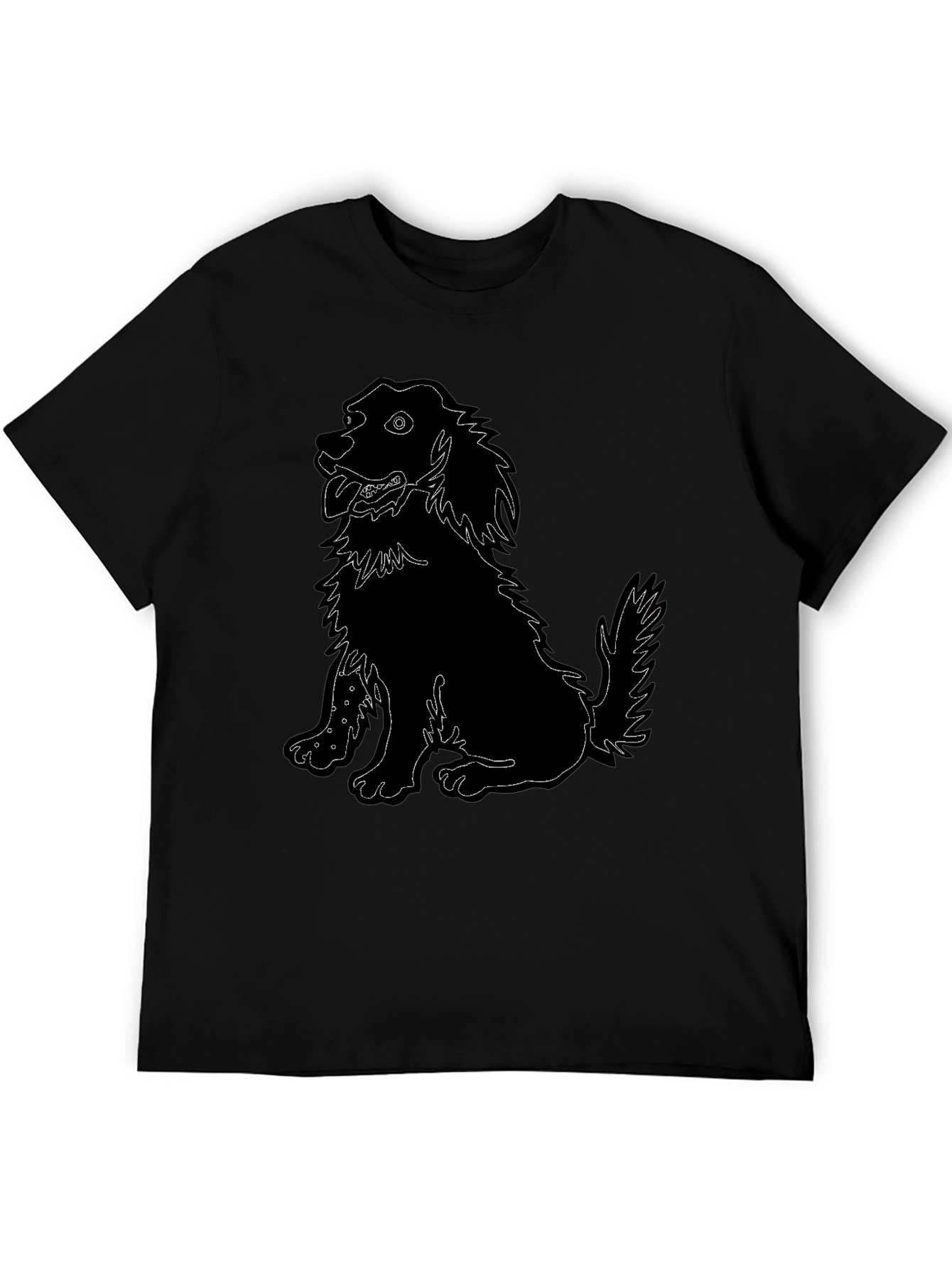 Black Dog Graphic Tee - Unique Pet Lovers Shirt
