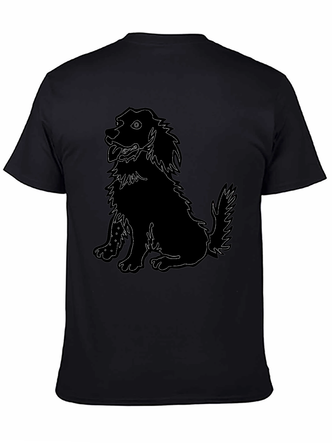 Black Dog Graphic Tee - Unique Pet Lovers Shirt