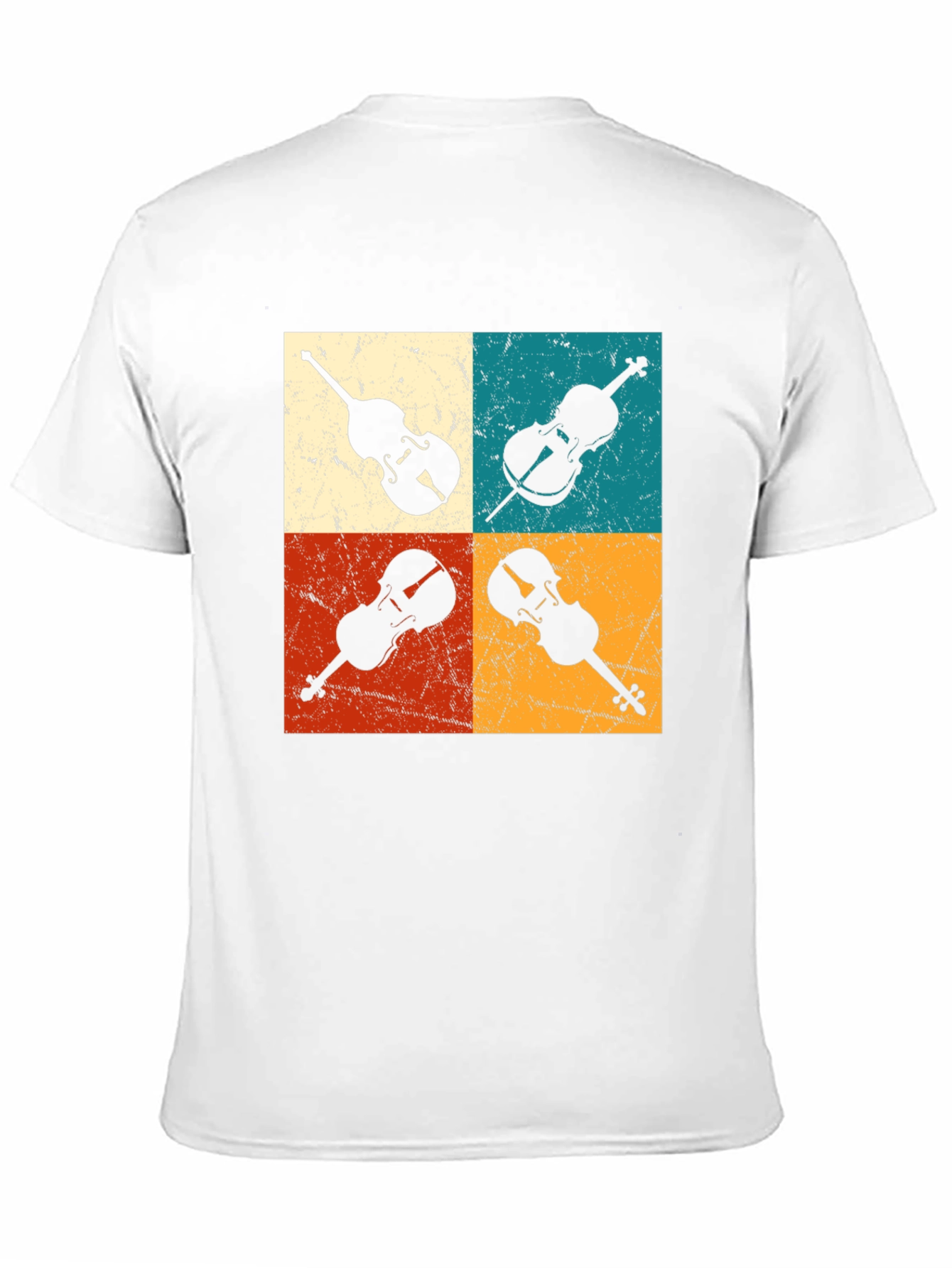 Retro Violin Collage Graphic Tee