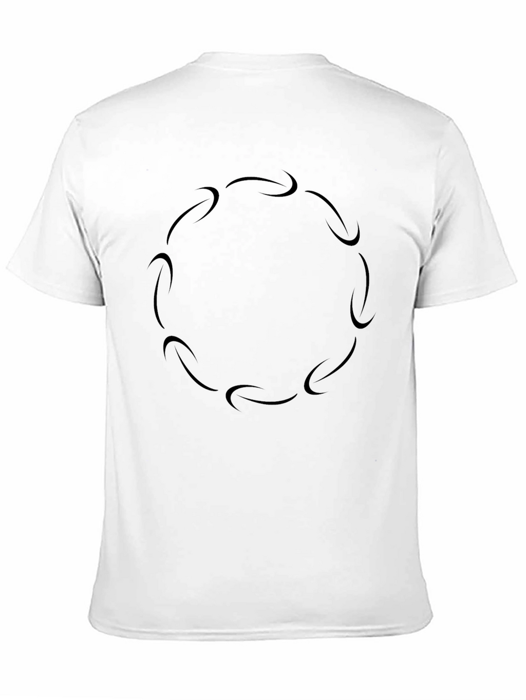 Modern Circle Arrow Graphic Tee - Black Casual Shirt