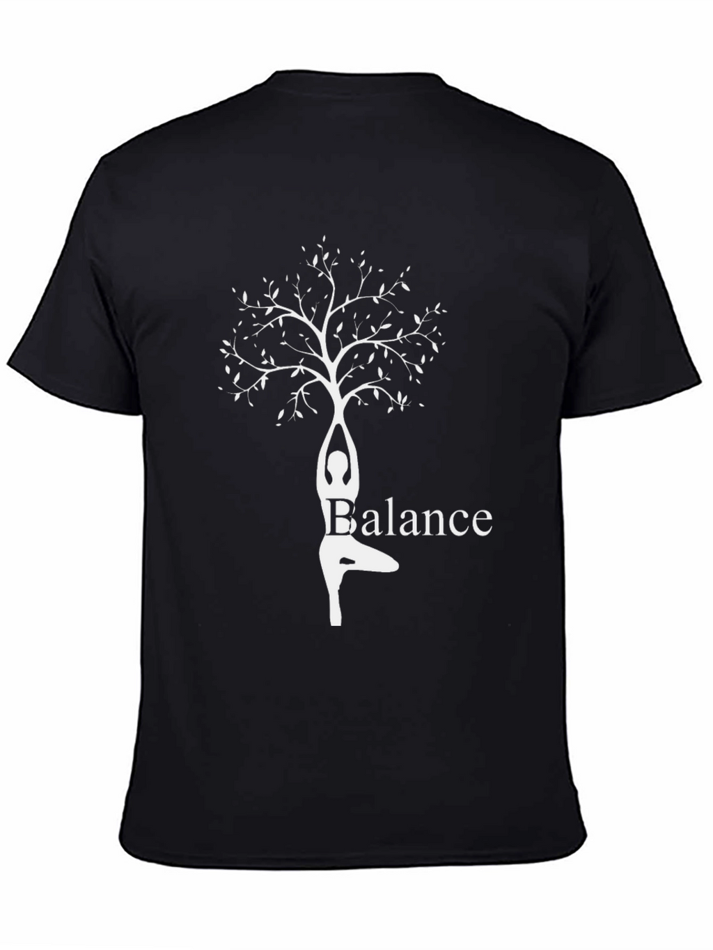 Balance Tree Yoga T-Shirt - Black