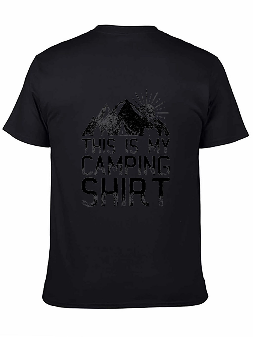Camping Shirt - Mens Black Graphic Tee