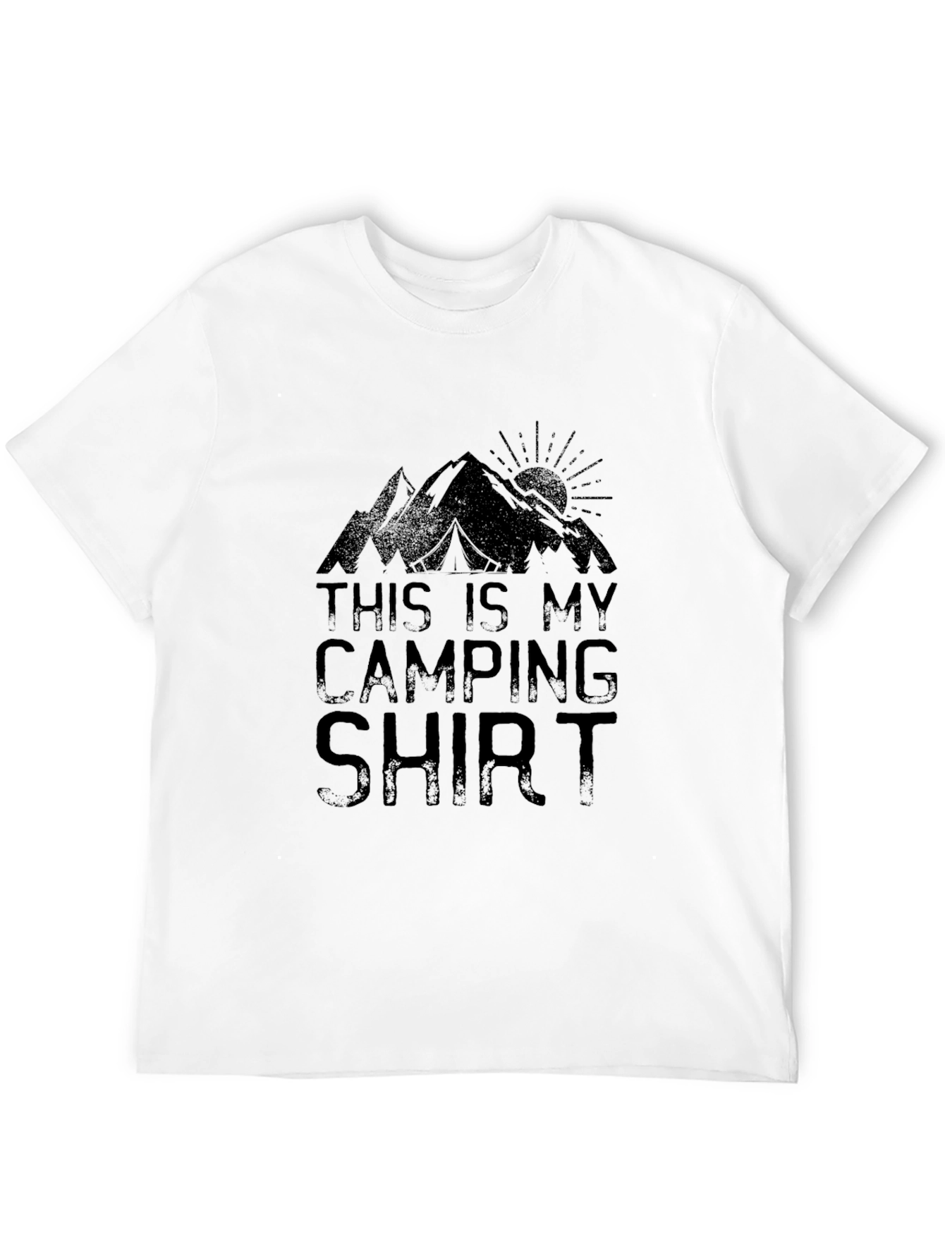 Camping Shirt - Mens Black Graphic Tee