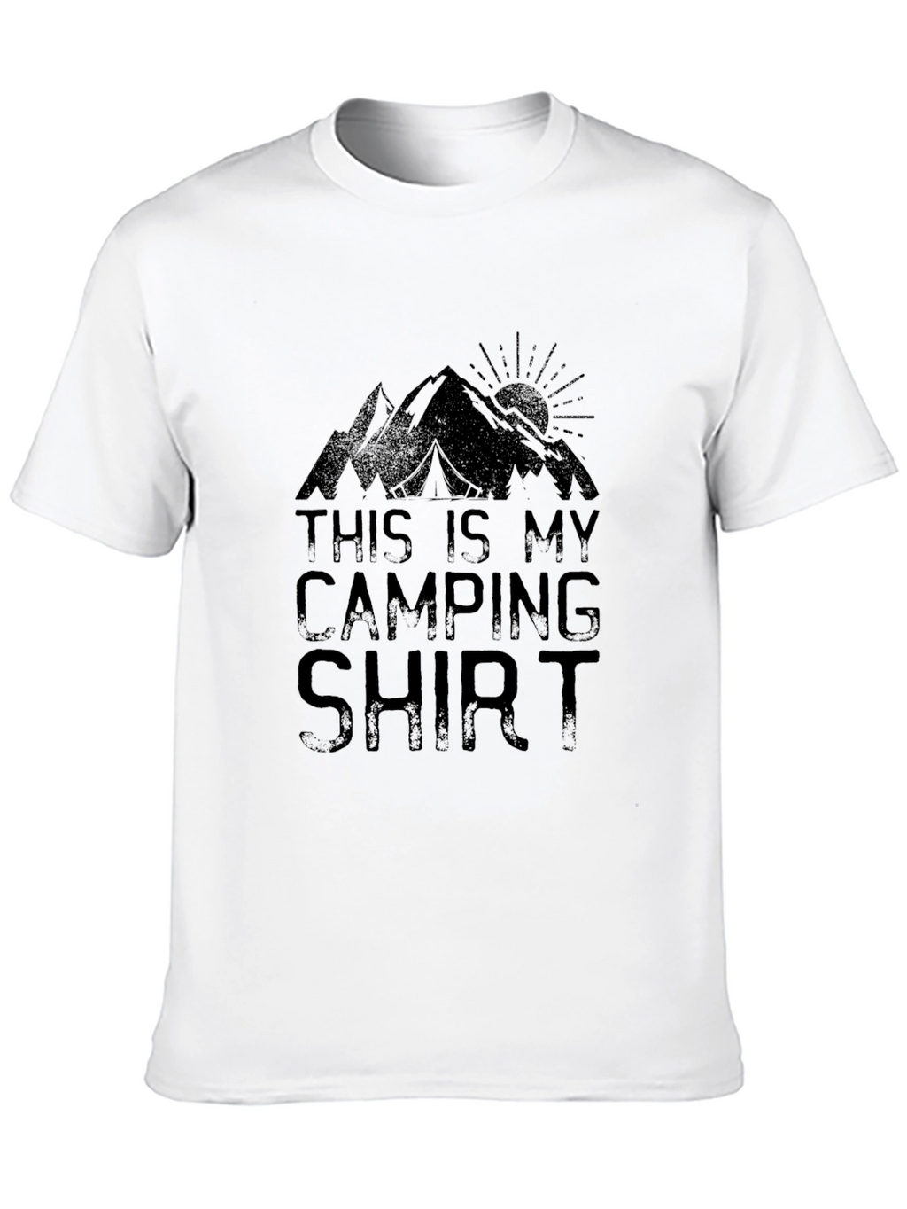 Camping Shirt - Mens Black Graphic Tee