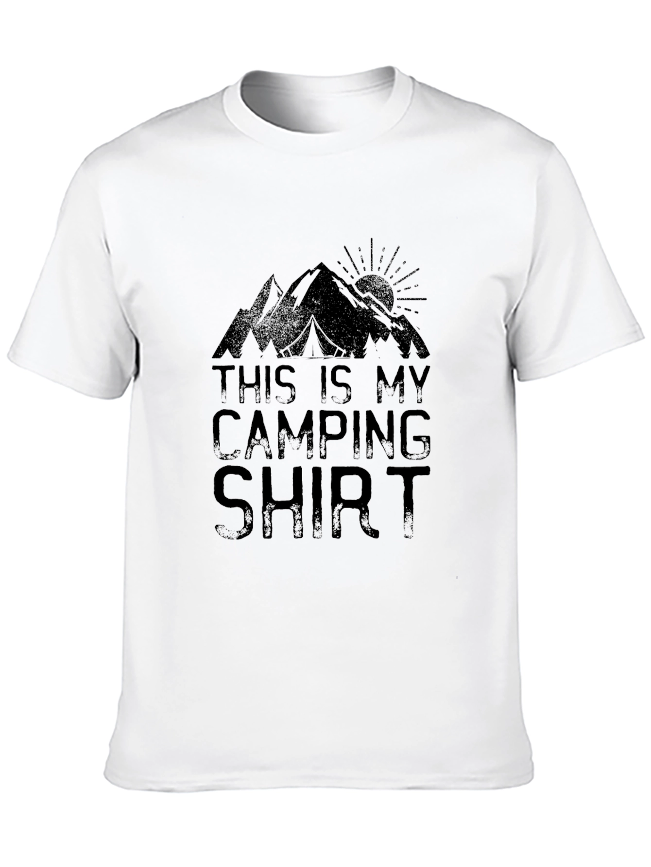 Camping Shirt - Mens Black Graphic Tee