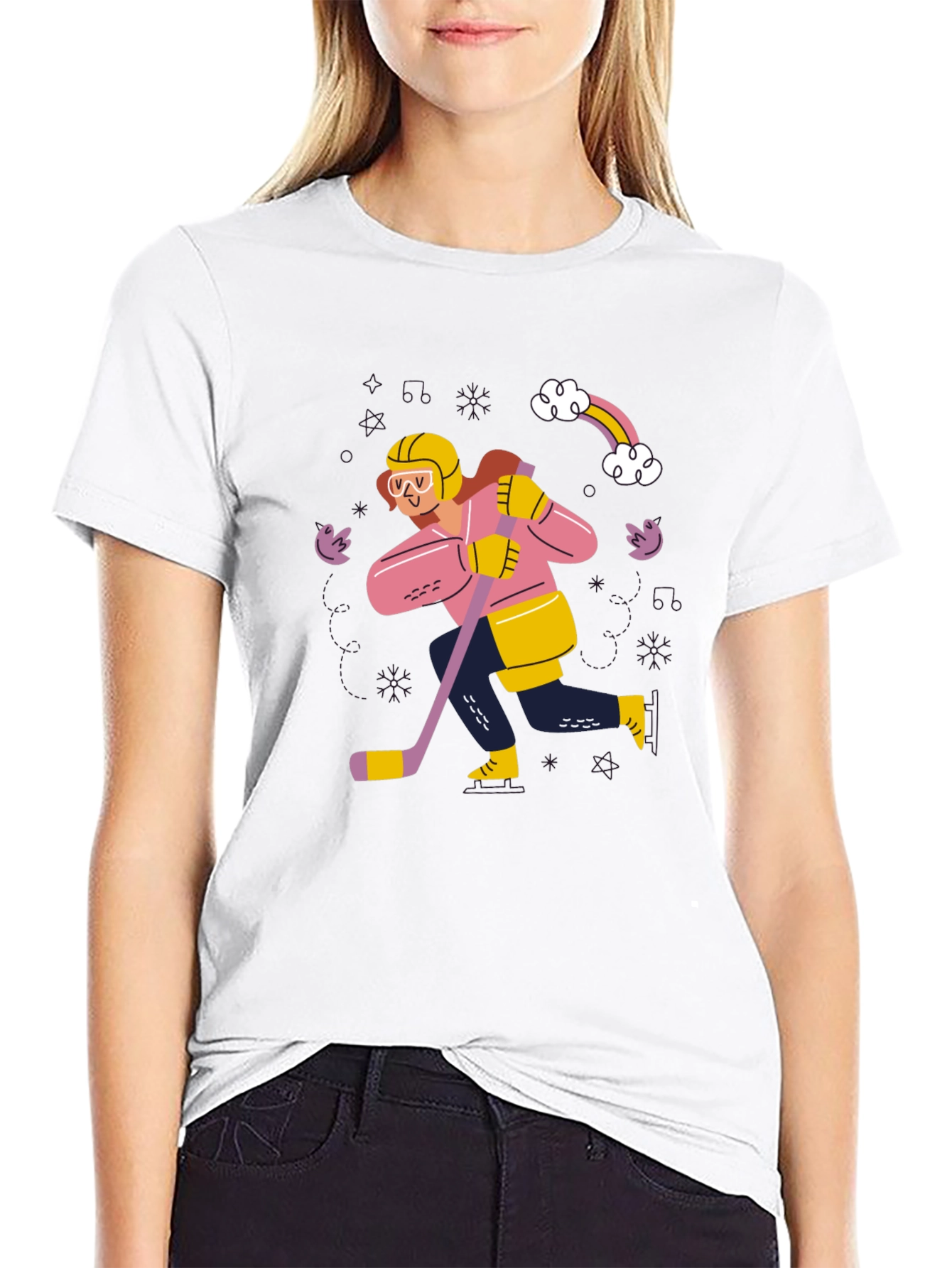Hockey Player Graphic Tee - Unisex