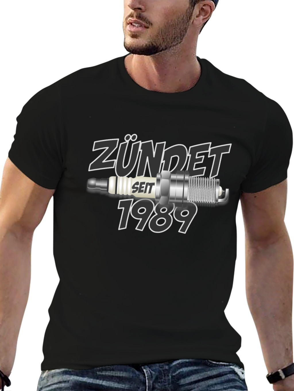 Zündet Seit 1989 Black Graphic T-Shirt