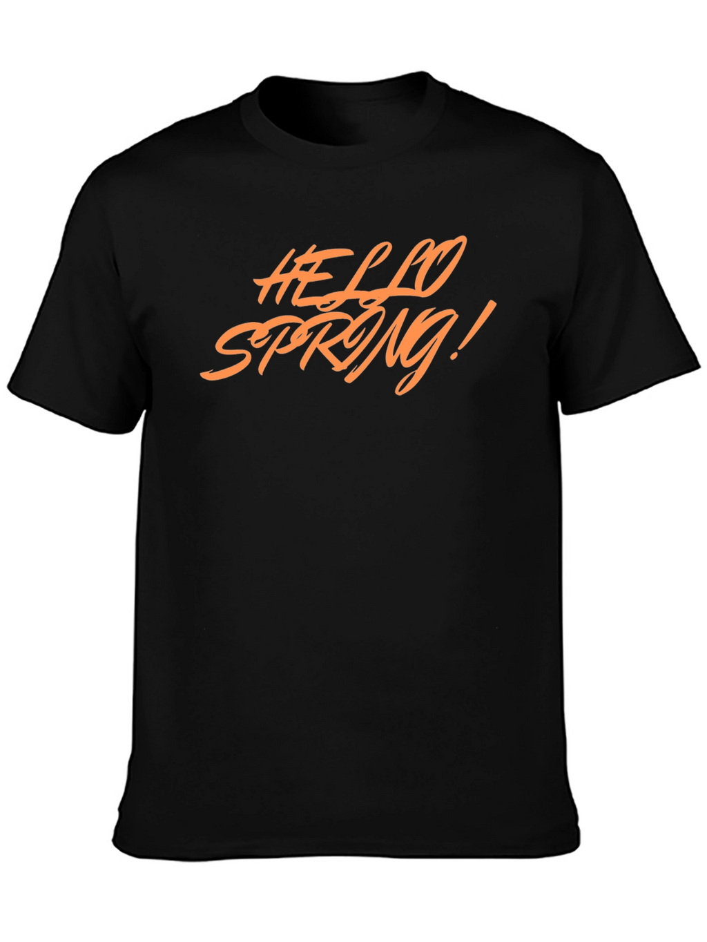 Hello Spring! Graphic Tee - Stylish Black T-Shirt