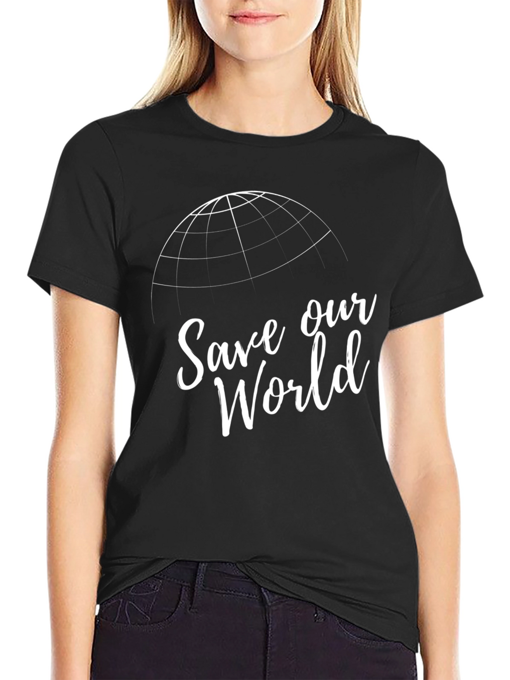 Save Our World Graphic T-Shirt - Black