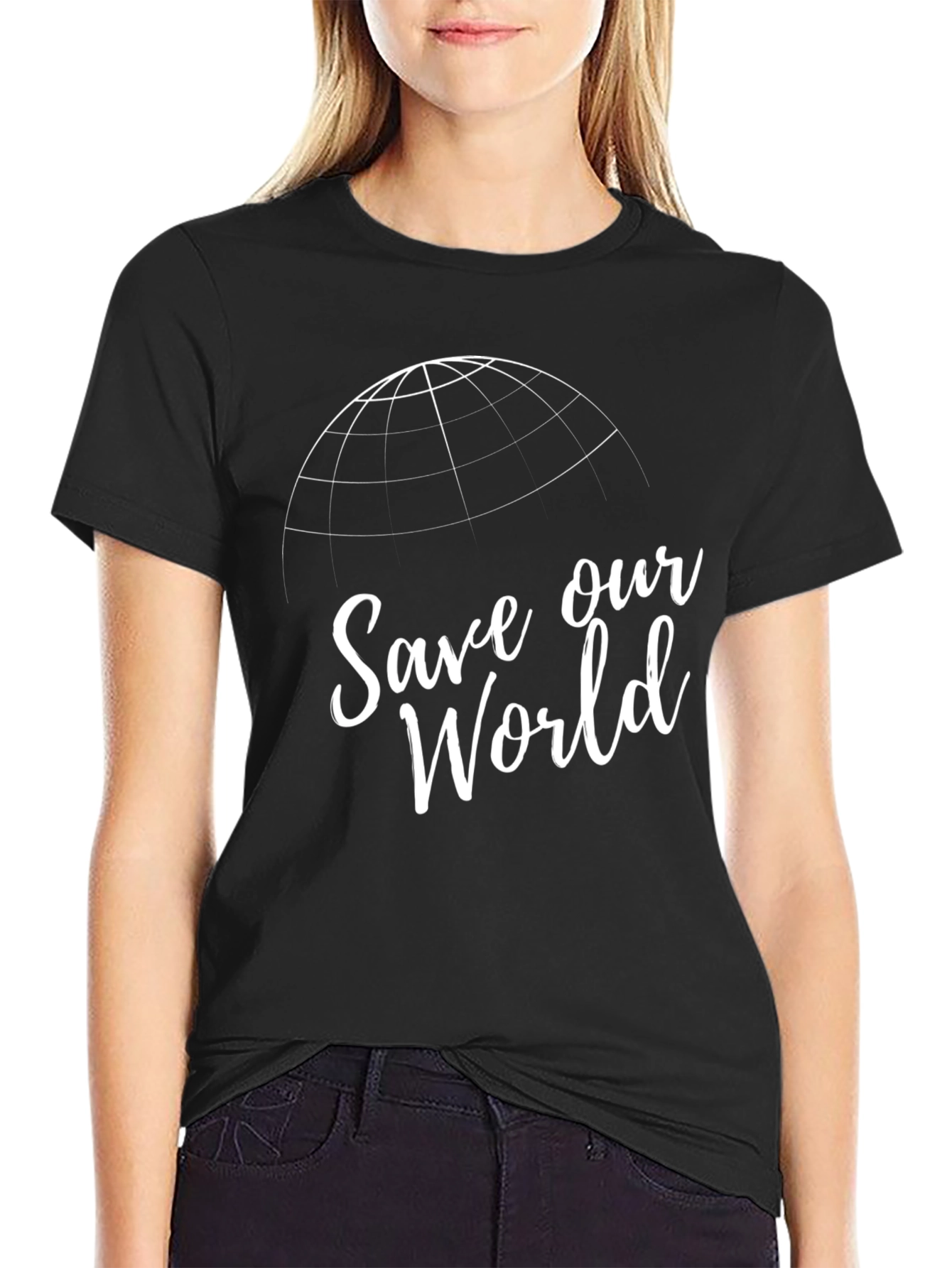 Save Our World Graphic T-Shirt - Black