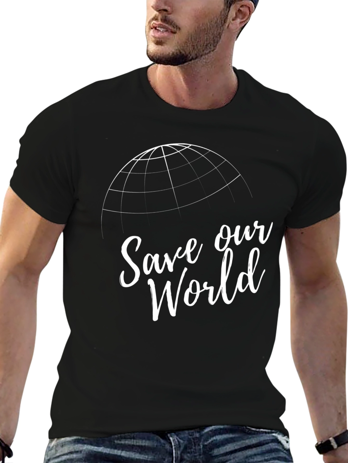 Save Our World Graphic T-Shirt - Black
