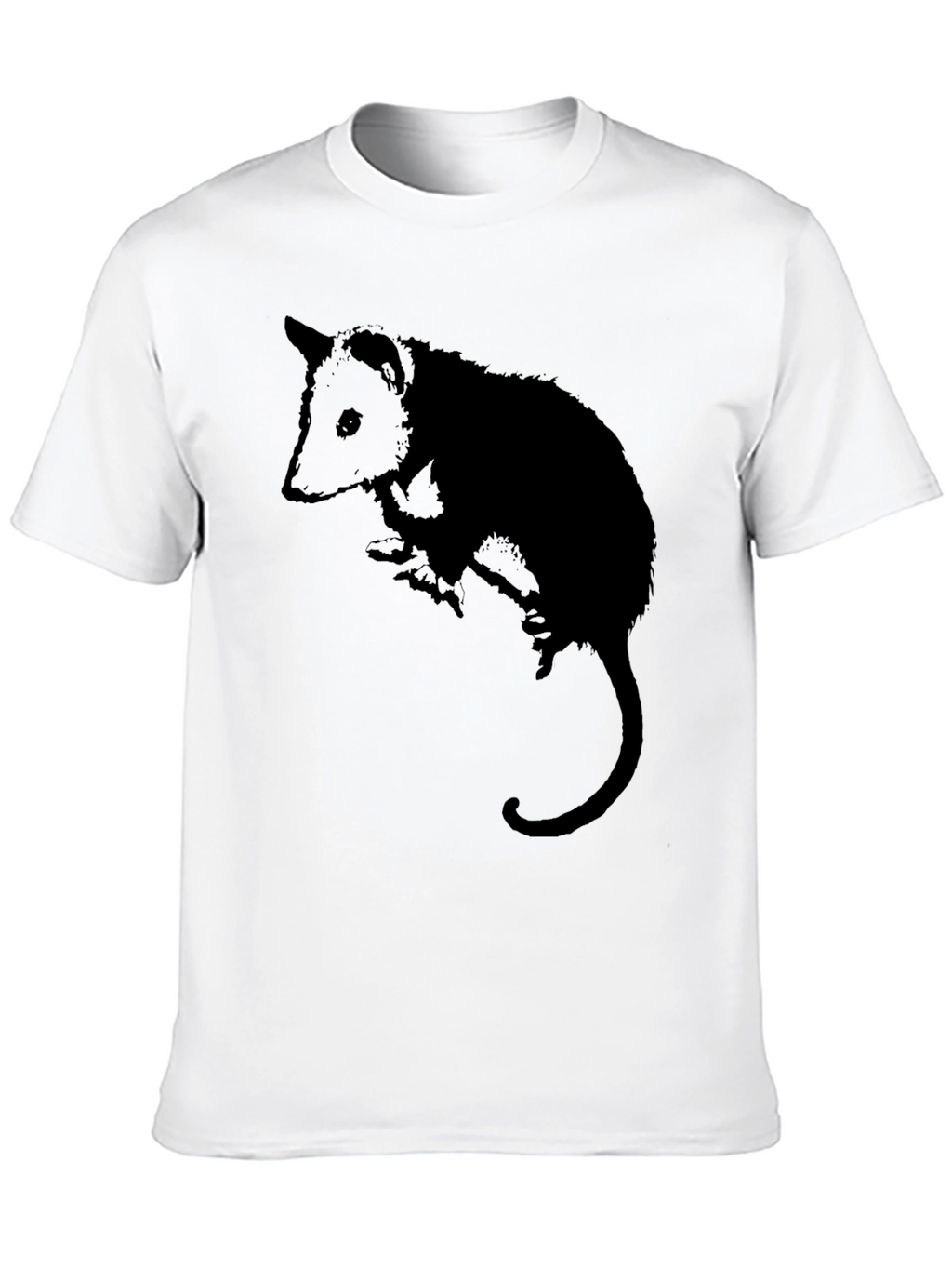 Opossum Silhouette Black Graphic Tee - Unisex
