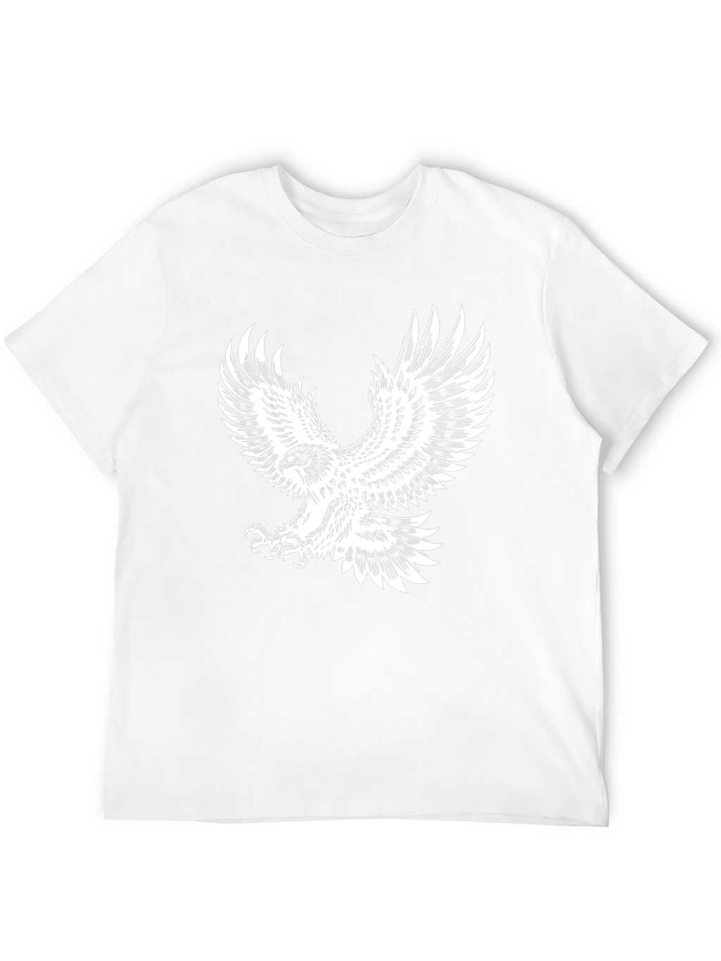 Mens Black T-Shirt with Eagle Graphic