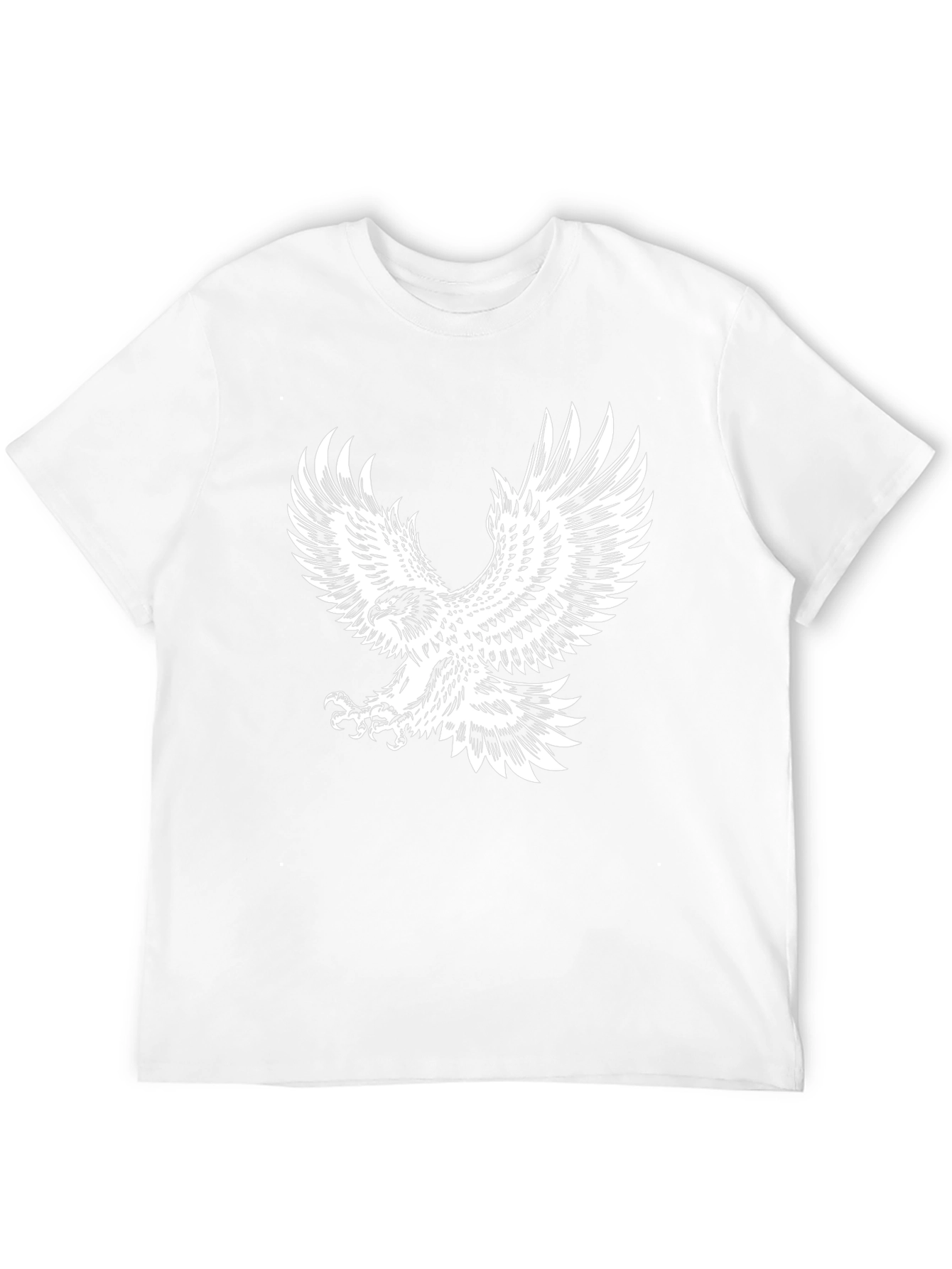 Mens Black T-Shirt with Eagle Graphic