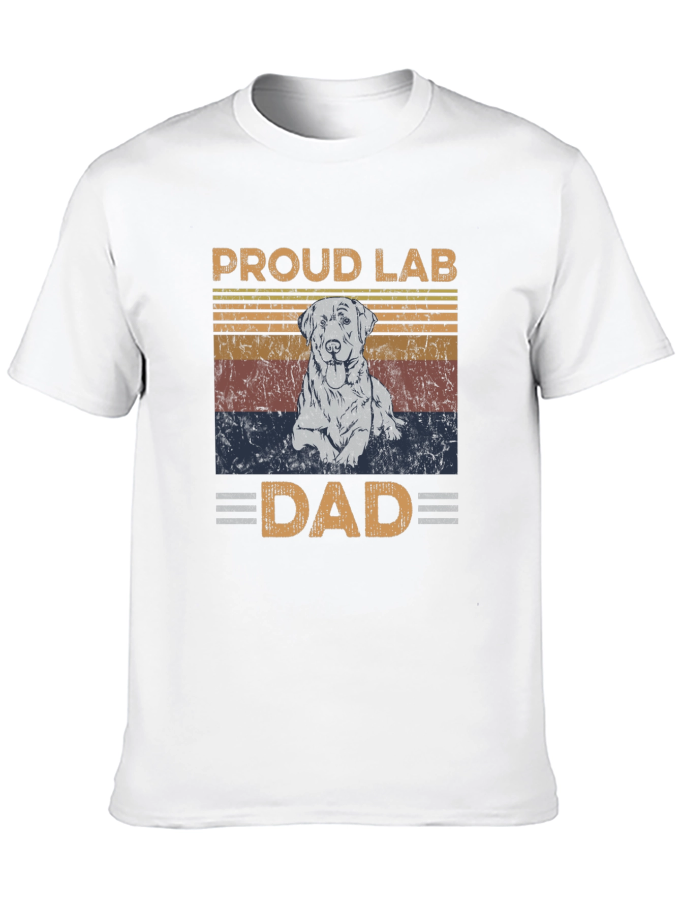 Proud Lab Dad T-Shirt - Vintage Style