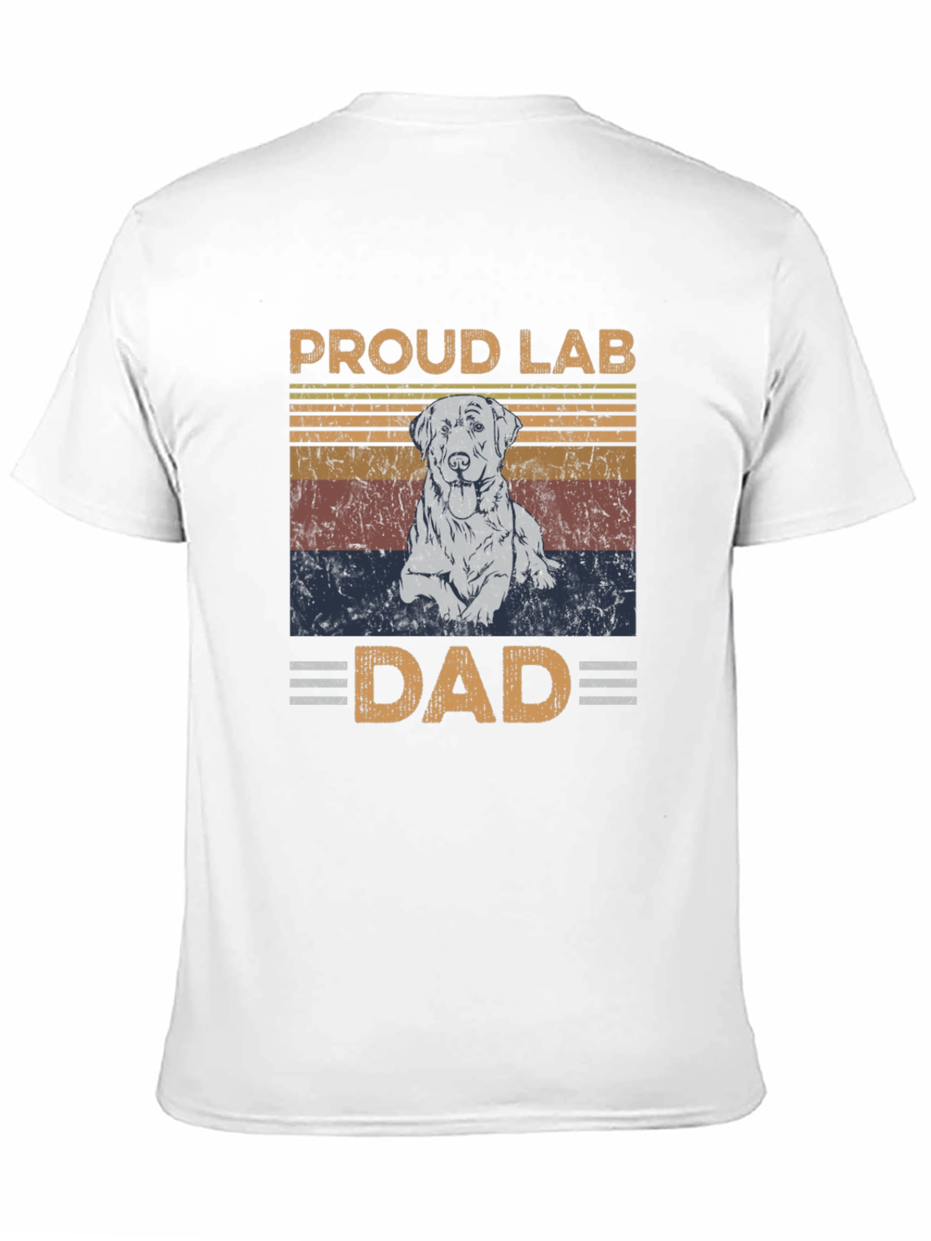 Proud Lab Dad T-Shirt - Vintage Style