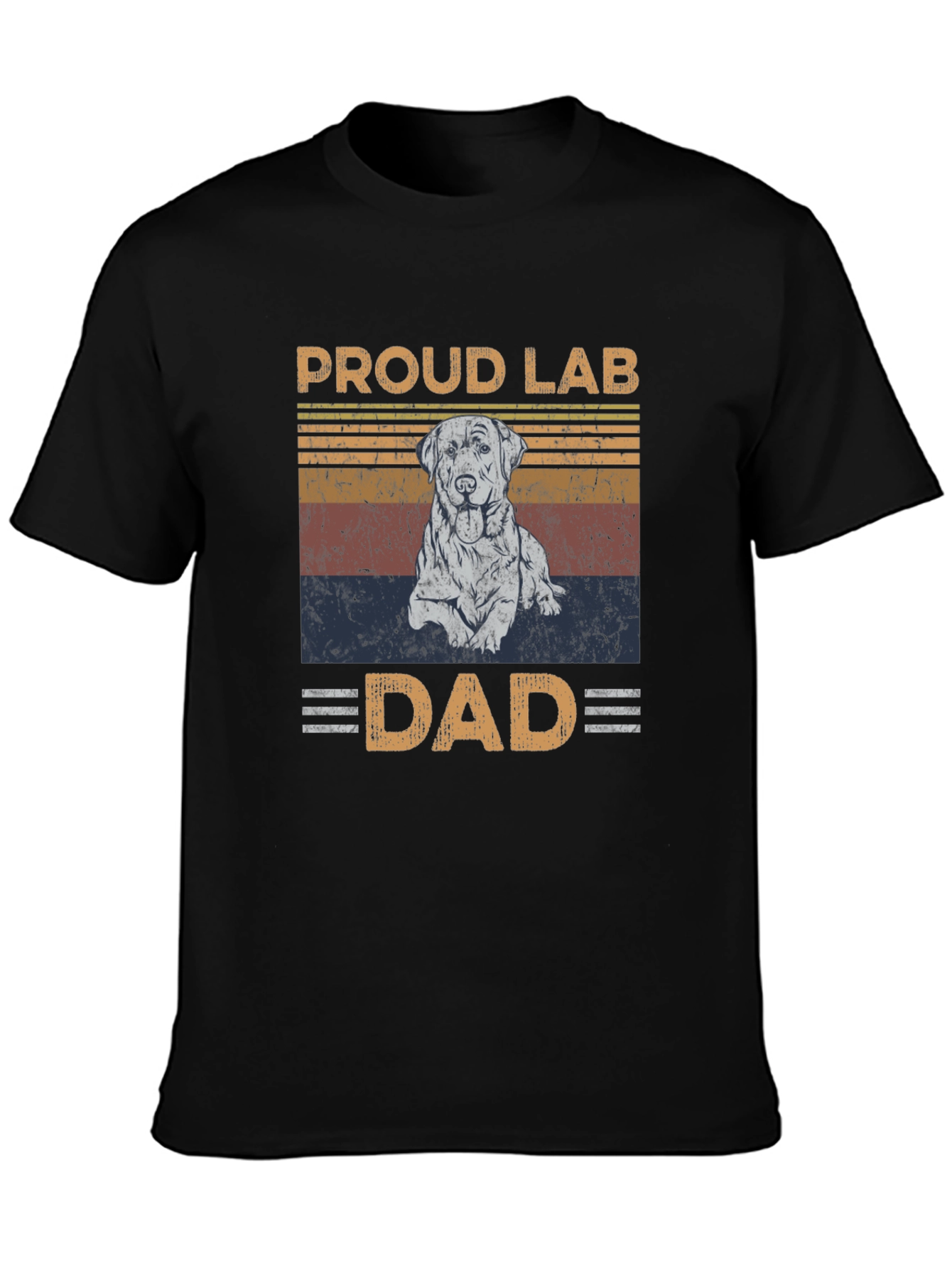 Proud Lab Dad T-Shirt - Vintage Style