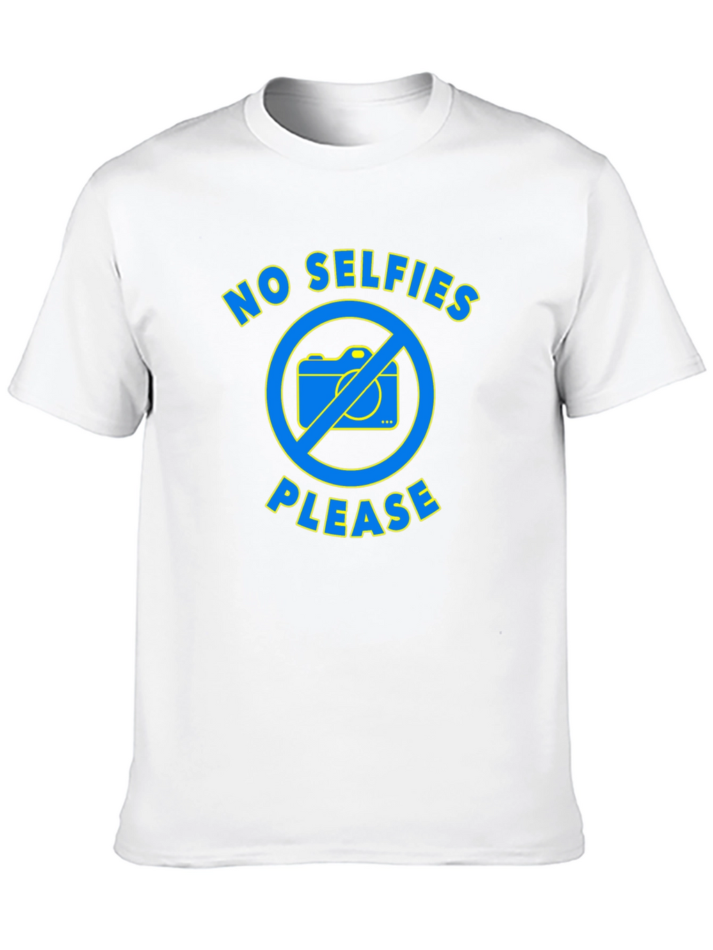 No Selfies Please Graphic T-Shirt - Black