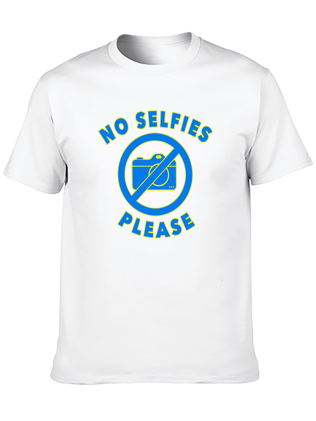 No Selfies Please Graphic T-Shirt - Black