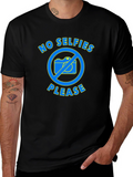 No Selfies Please Graphic T-Shirt - Black