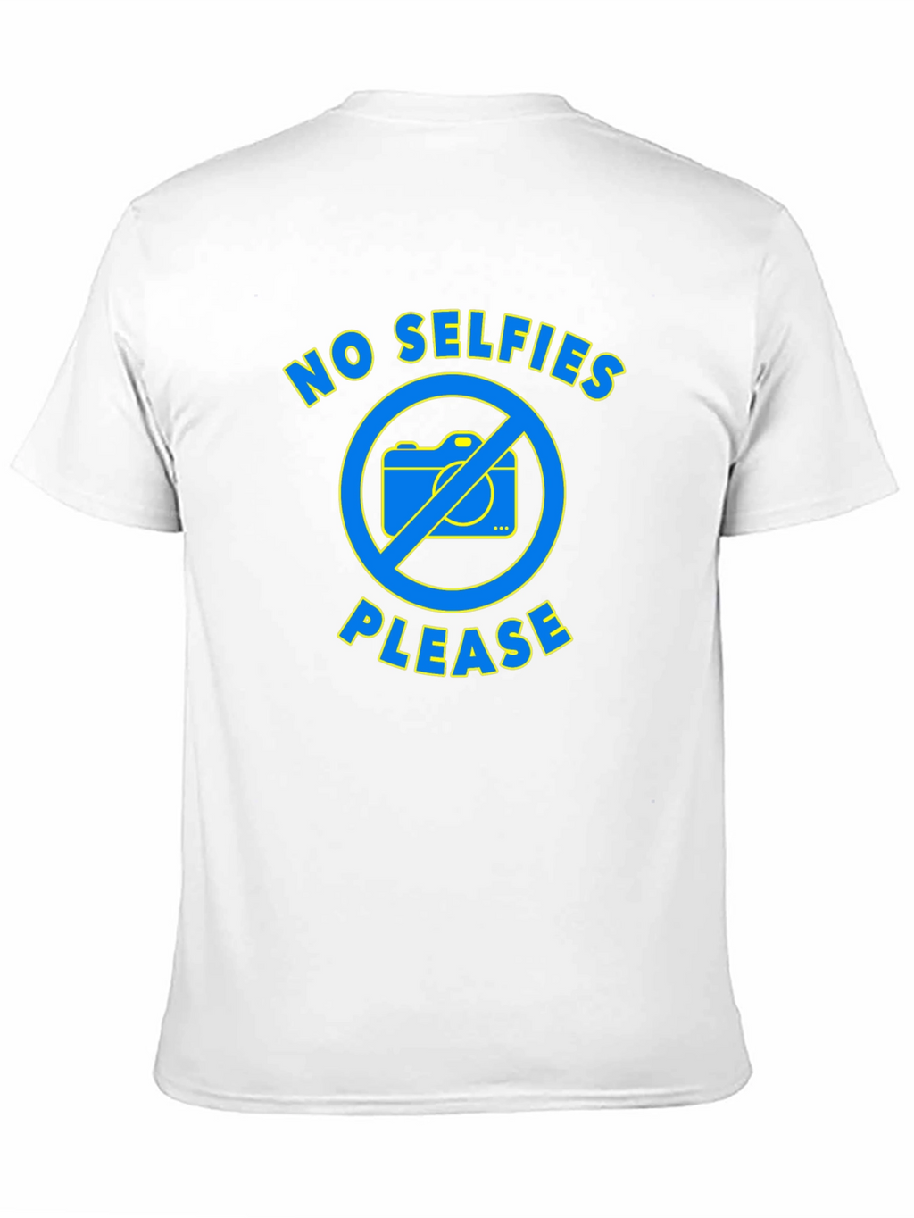 No Selfies Please Graphic T-Shirt - Black