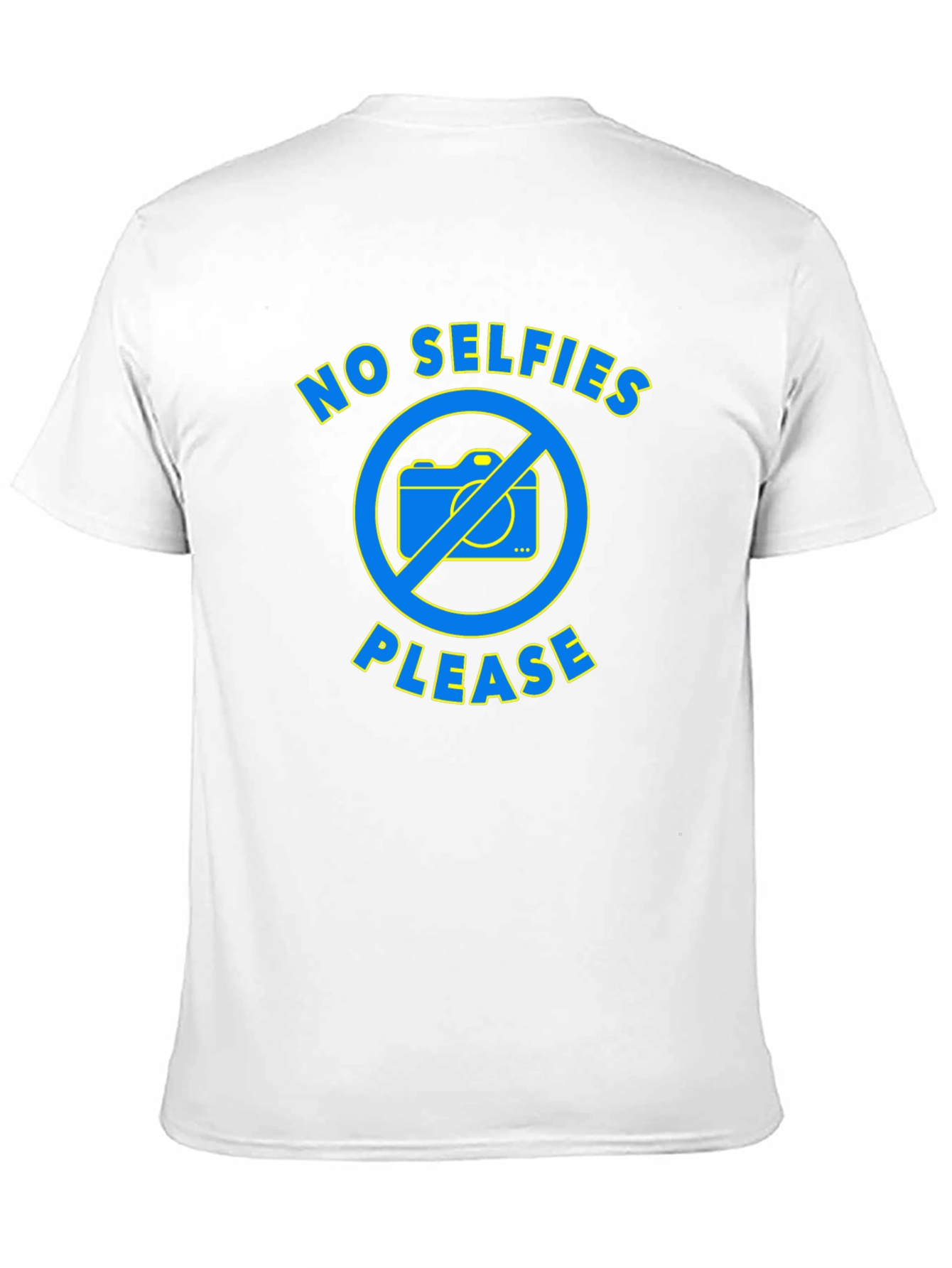 No Selfies Please Graphic T-Shirt - Black