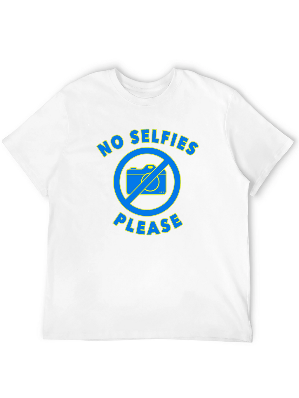 No Selfies Please Graphic T-Shirt - Black