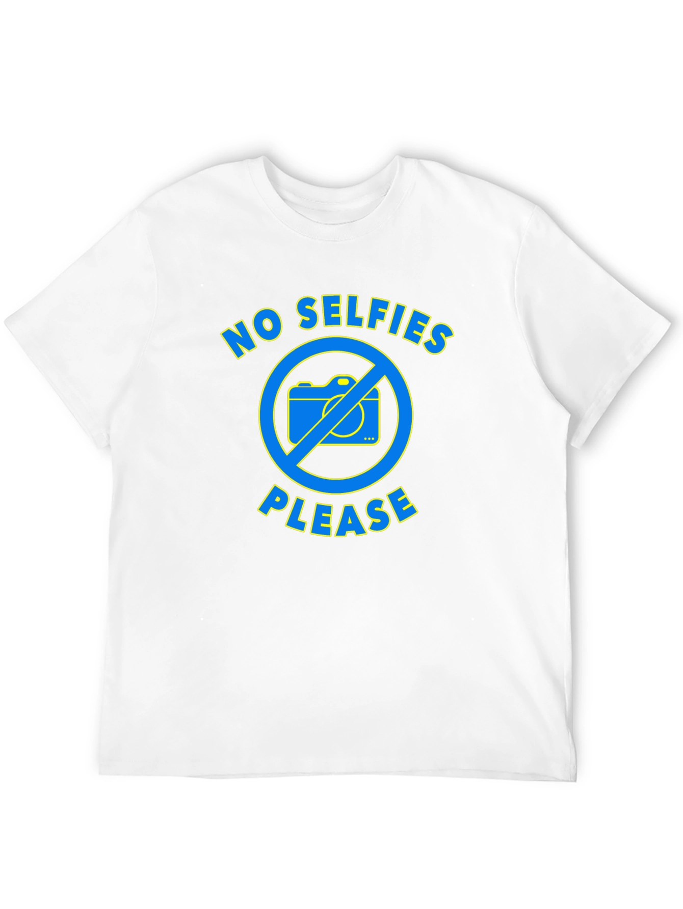 No Selfies Please Graphic T-Shirt - Black
