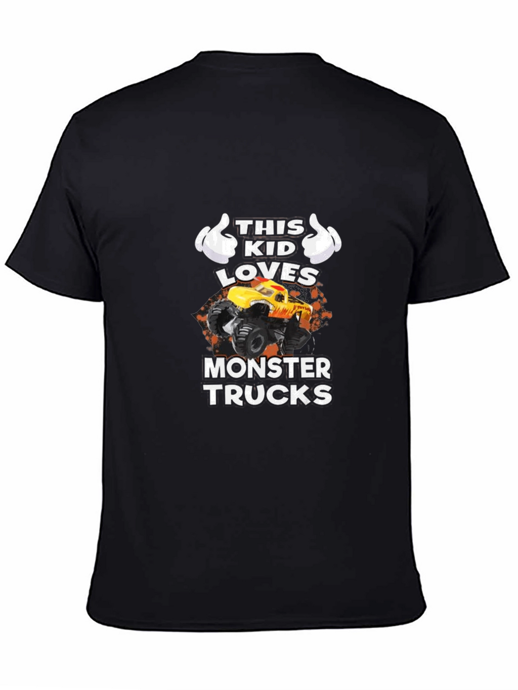 This Kid Loves Monster Trucks Black T-Shirt