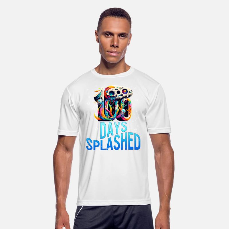 School Shirt, 100 Days Splashed Skull Formed By