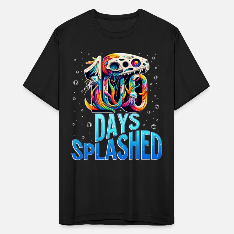 School Shirt, 100 Days Splashed Skull Formed By