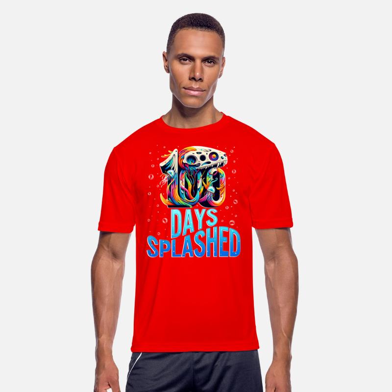 School Shirt, 100 Days Splashed Skull Formed By