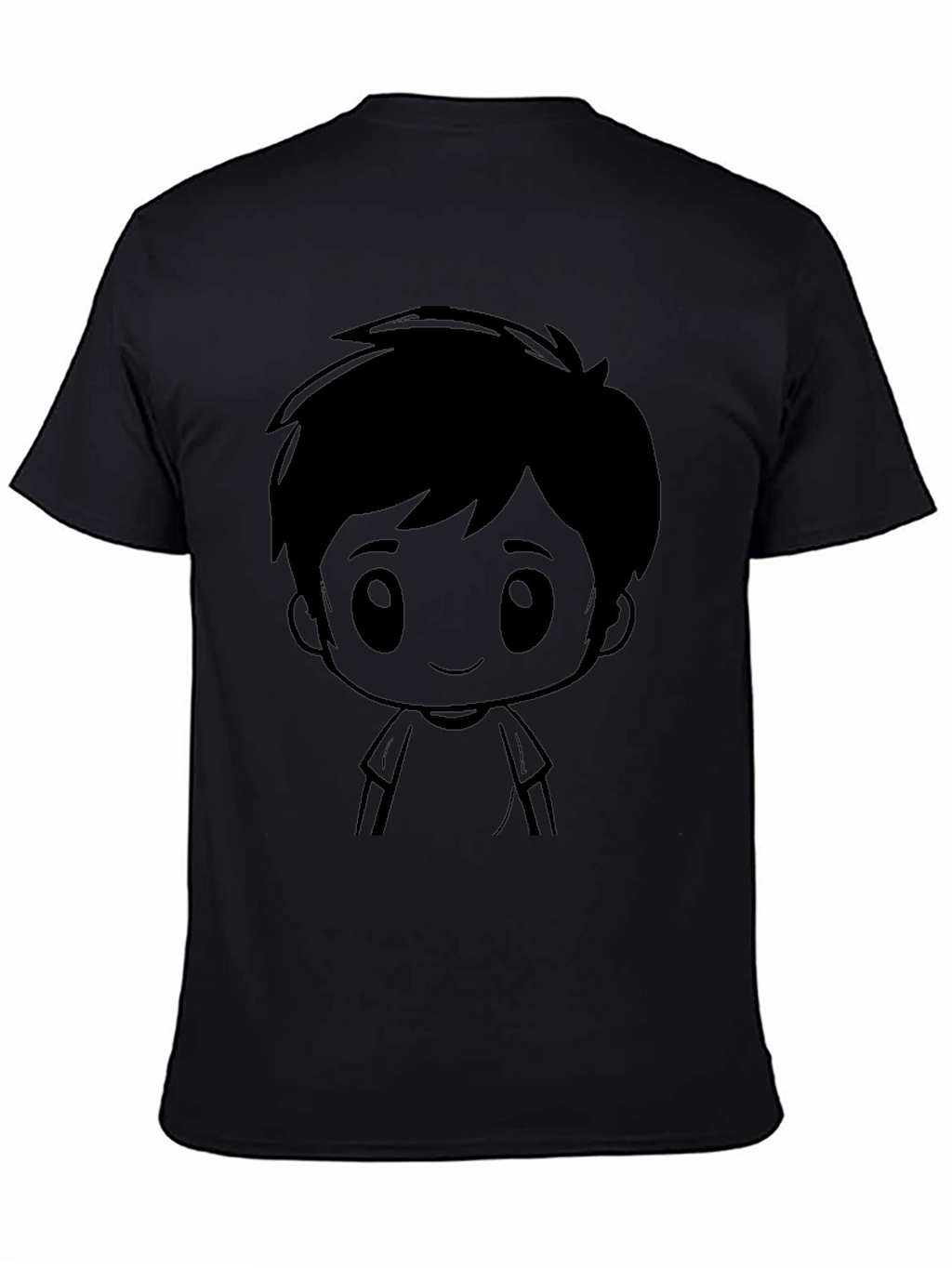 Cartoon Graphic Mens Black T-Shirt