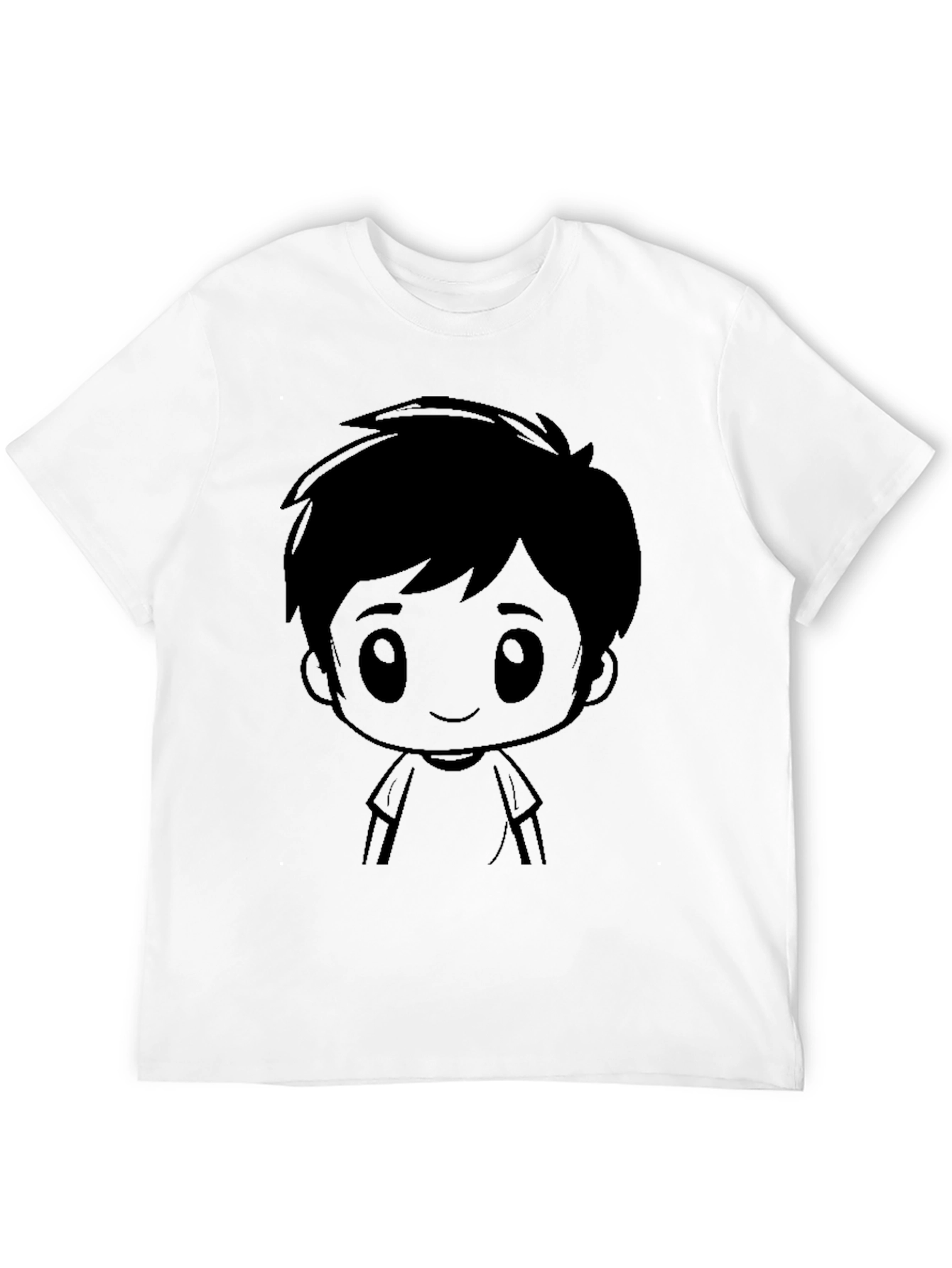 Cartoon Graphic Mens Black T-Shirt