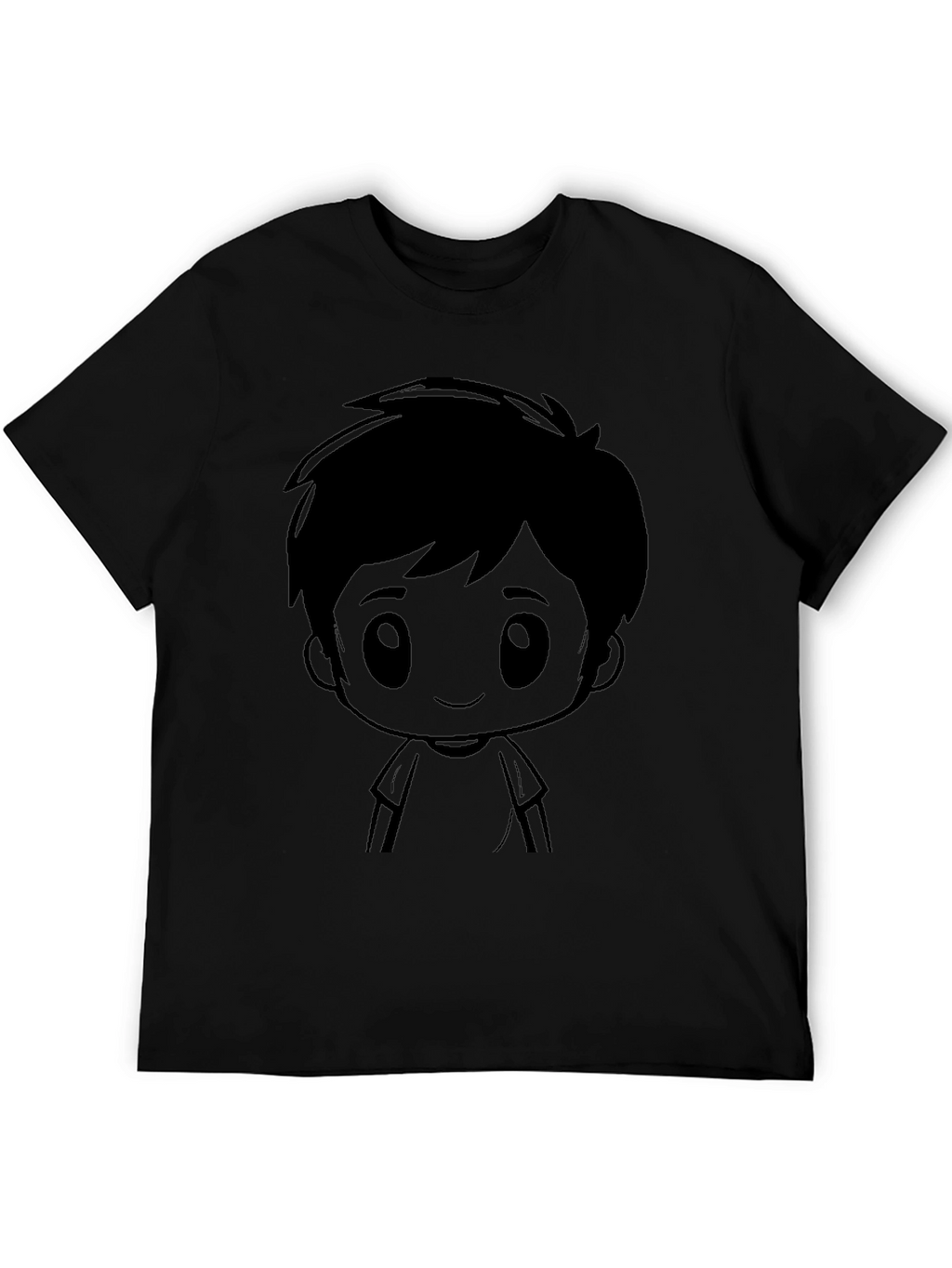 Cartoon Graphic Mens Black T-Shirt