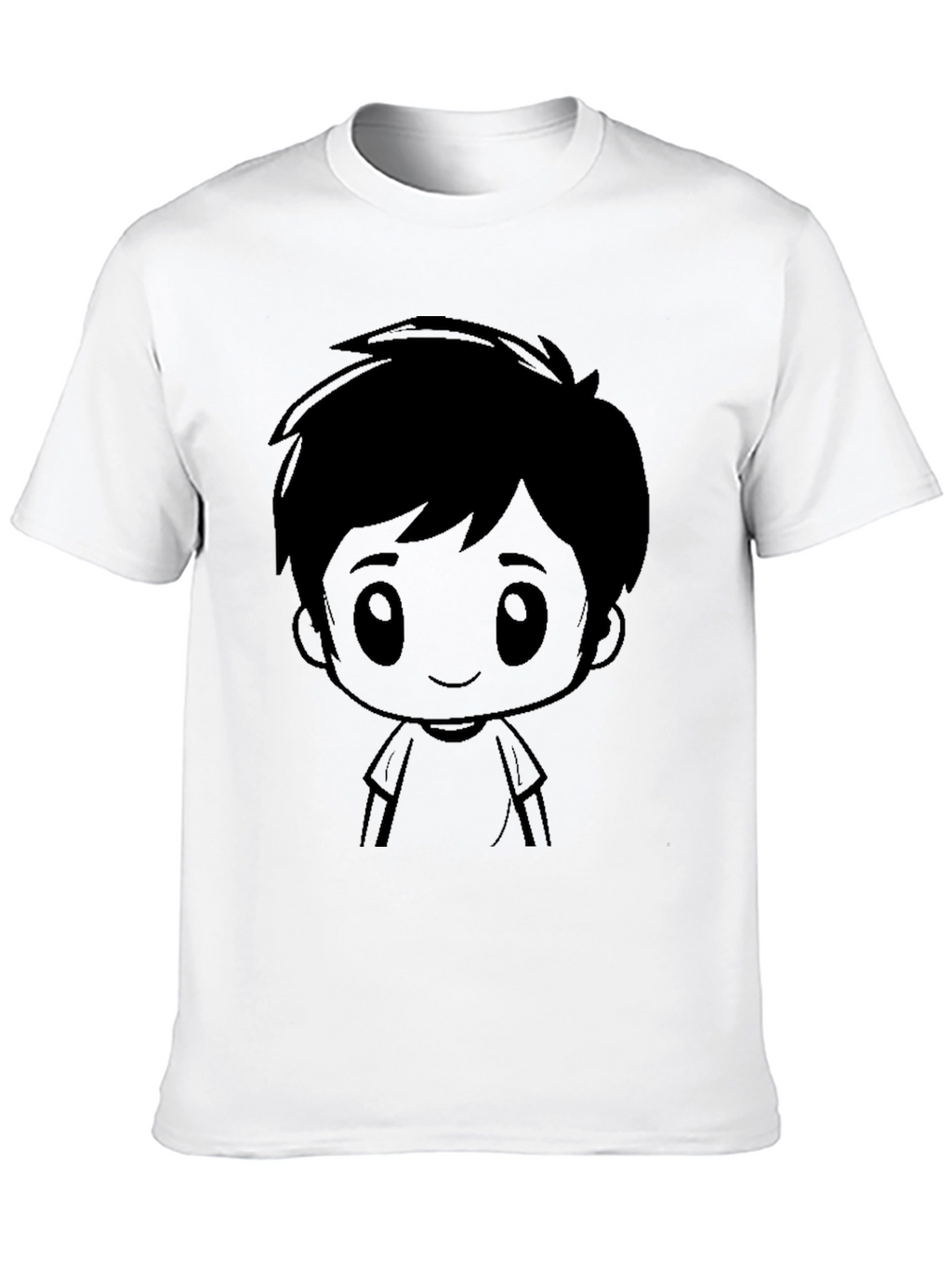 Cartoon Graphic Mens Black T-Shirt