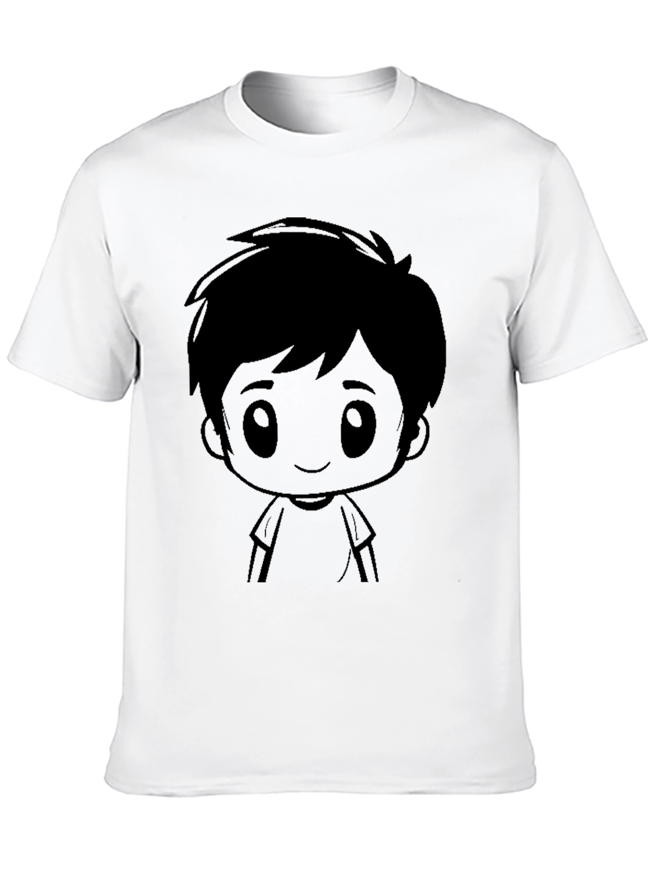 Cartoon Graphic Mens Black T-Shirt