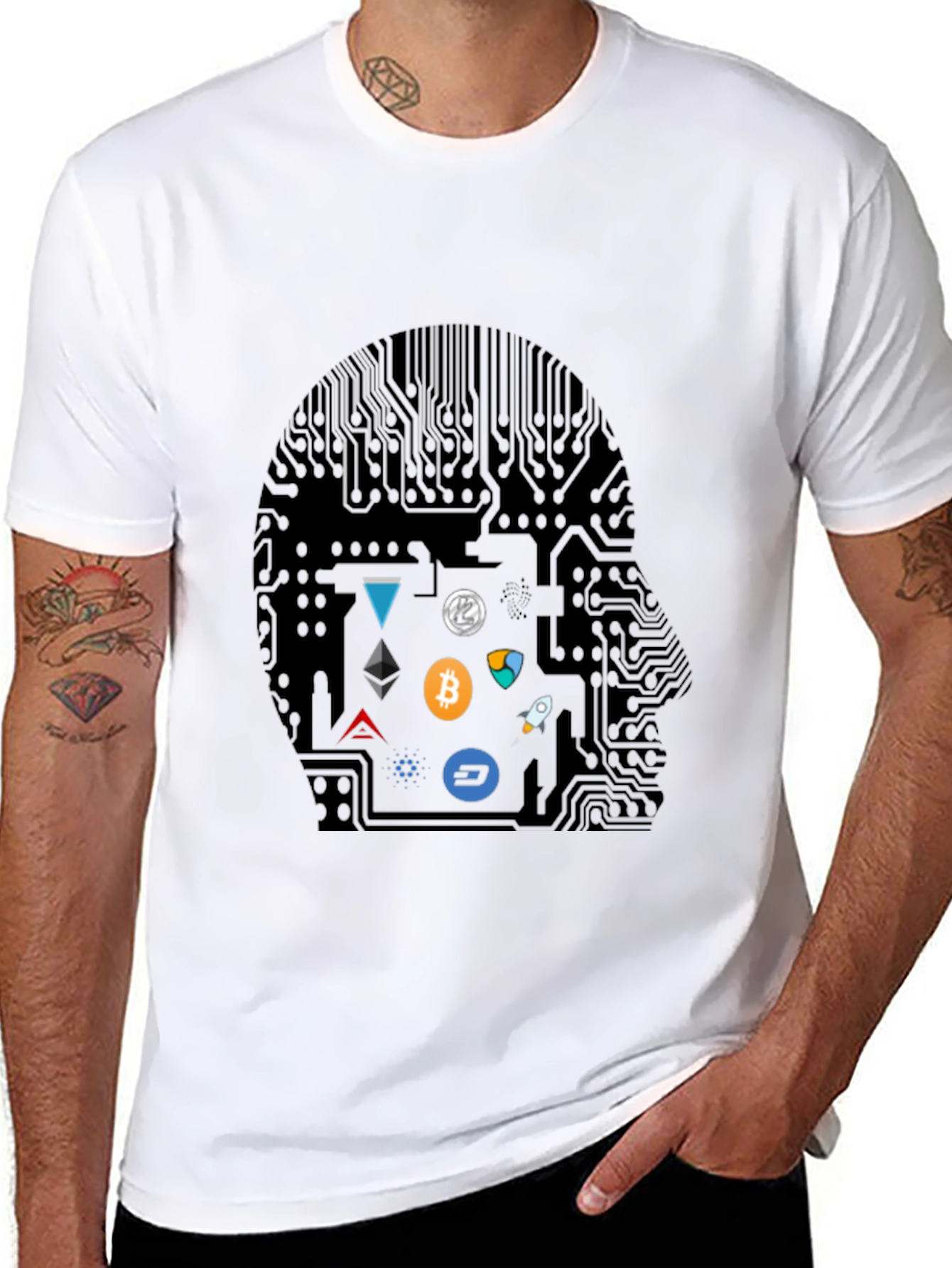 Crypto Mind T-Shirt - Blockchain Geek Tee