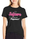 Selfcare Happiness Black Tee