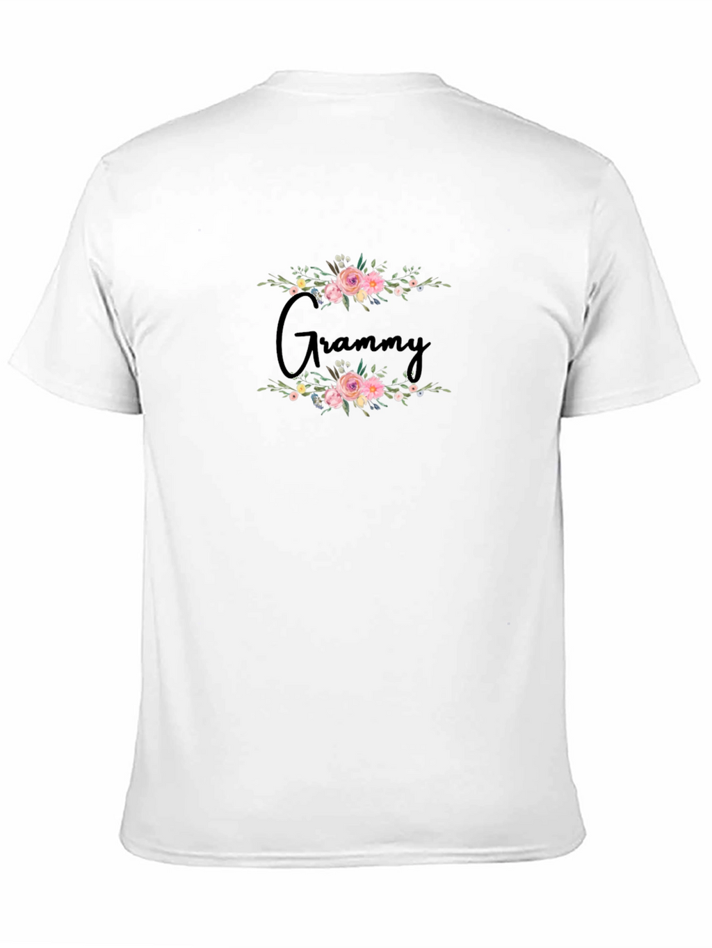 Floral Grammy Black T-Shirt
