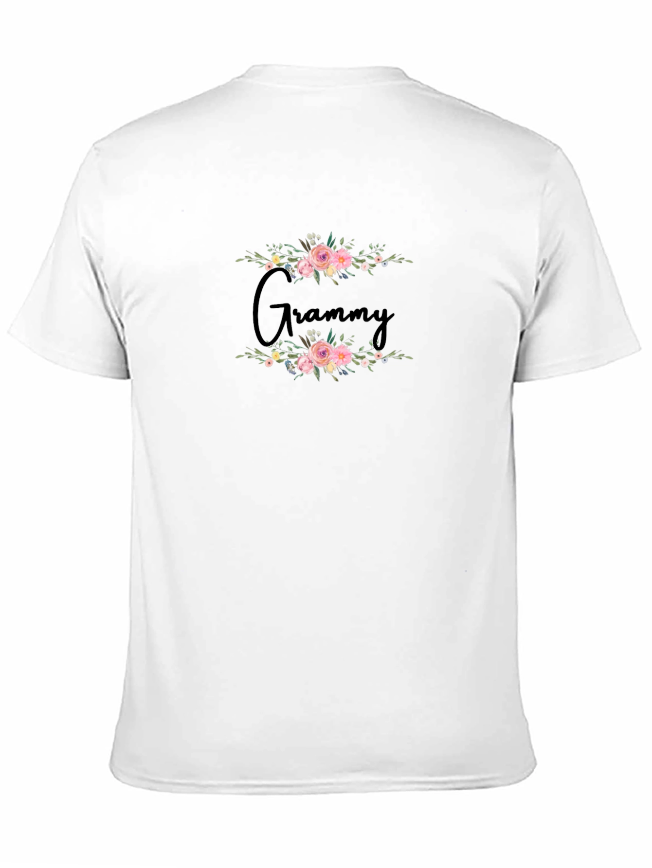 Floral Grammy Black T-Shirt
