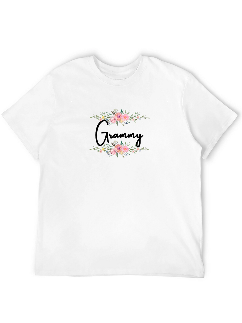 Floral Grammy Black T-Shirt